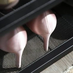 VASAGLE Schuhregal »LBS14 LBS15 LBS016«, Schuhablage mit Gitterebenen und großzügiger Oberfläche für Taschen, Metall, unterschiedliche Höhen, vintage Greige -Vasagle Auslauf Geschäft 3be36ebe a687 428b 8786 9c11f5a38e80