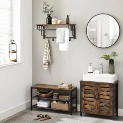 VASAGLE Wandgarderobe »LCR12BX LCR11BX«, Wandregal mit 5 Haken und Ablage, vintage -Vasagle Auslauf Geschäft 3c301260 8262 436d a23b 4fe14572ee72