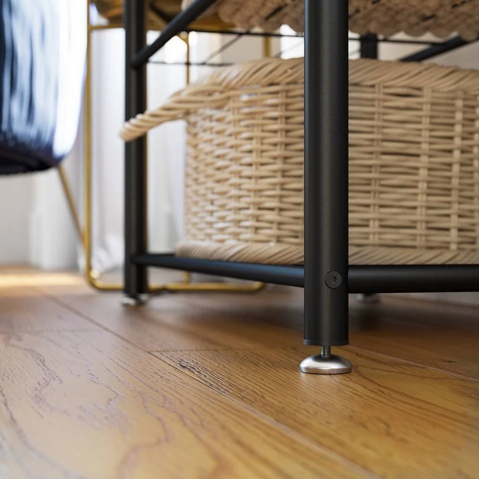 VASAGLE Garderobenständer »HSR41«, Kleiderständer mit Schuhablagen, vintage Grau, Walnussbraun 6 VASAGLE Garderobenständer »HSR41«, Kleiderständer mit Schuhablagen, vintage Grau, Walnussbraun – Bild 4