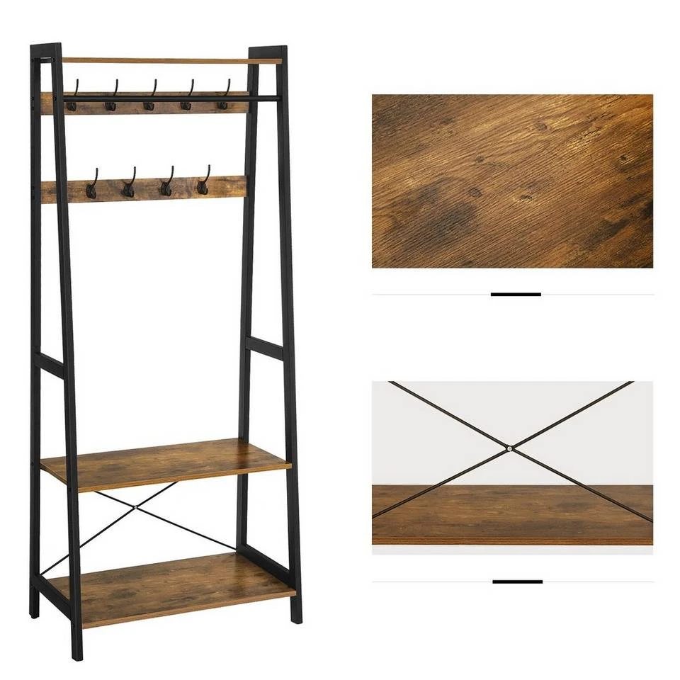 VASAGLE Garderobenständer »LGR13BX«, Kleiderständer im Industrie-Design, vintage 10 VASAGLE Garderobenständer »LGR13BX«, Kleiderständer im Industrie-Design, vintage – Bild 8