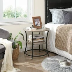 VASAGLE Beistelltisch »LET56BX«, Beistelltisch rund, Sofatisch, 2 Ablagen, vintage Greige 25 VASAGLE Beistelltisch »LET56BX«, Beistelltisch rund, Sofatisch, 2 Ablagen, vintage Greige -Vasagle Auslauf Geschäft 3db70de3 0a3a 4a73 a970 c8f85300eaf9