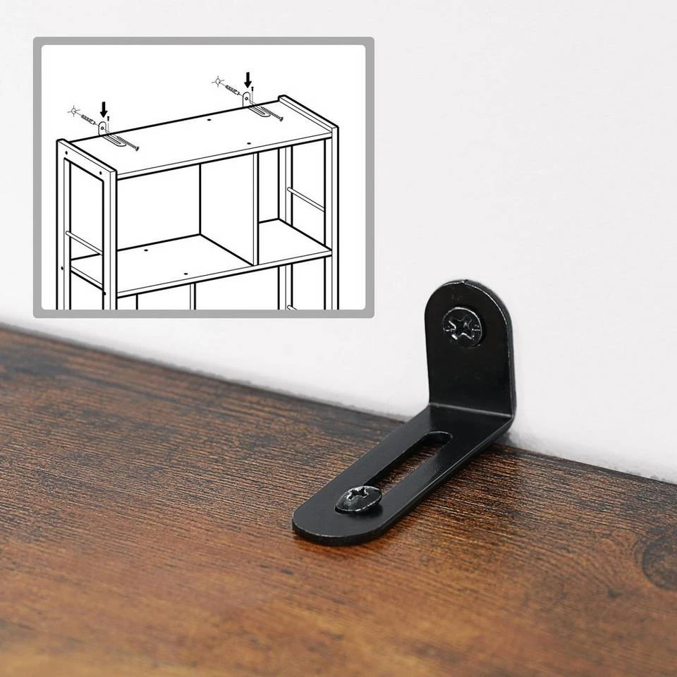 VASAGLE Bücherregal »LBC022B01«, Standregal mit 4 offenen Regalebenen, Küche, Büro, Stahlgestell, Industrie-Design, vintage 11 VASAGLE Bücherregal »LBC022B01«, Standregal mit 4 offenen Regalebenen, Küche, Büro, Stahlgestell, Industrie-Design, vintage – Bild 9