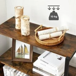 VASAGLE Bücherregal »LBC073B01«, Standregal, 5 Ebenen, Gitter-Rückwand, Wohnzimmer, Schlafzimmer, vintage -Vasagle Auslauf Geschäft 3f379011 7e74 4c72 878b bce0e3d17fa6