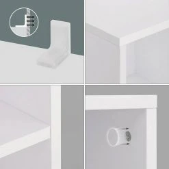 VASAGLE Raumteiler »LBC203 LBC24«, Würfelregal, Bücherschrank, freistehend, als Dekoration, Wohnzimmer, Schlafzimmer, Kinderzimmer Eiche Hell, Wei&szlig;, Vintage -Vasagle Auslauf Geschäft 454ffa97 5e5d 4c7e be68 8e649f918244