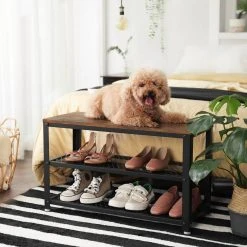 VASAGLE Schuhbank »LBS73 LBS74 LBS078«, Schuhregal mit Sitzfläche, Schuhablage, Flur, verschiedene Größen, vintage Grau -Vasagle Auslauf Geschäft 47c1030a 3ba0 4c02 a21c dfa4ecd0c75e