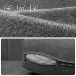 VASAGLE 3-Sitzer »LCS030«, Couch für Wohnzimmer, Beine aus Massivholz, Mid-Century Stil, 191 x 80,5 x 86 cm Beige, Grau -Vasagle Auslauf Geschäft 47e467b7 43a4 4540 b93d 020386535121