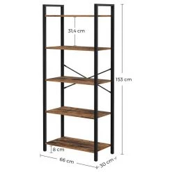 VASAGLE Bücherregal »LLS061B01 LLS60BX LLS060B02 LLS062B01«, Standregal, Stahlgestell, Büro und Flur, Industrie-Design Greige-schwarz, Vintage -Vasagle Auslauf Geschäft 4c90ceb2 fba3 4ea4 a964 3fa8fabb1fe9