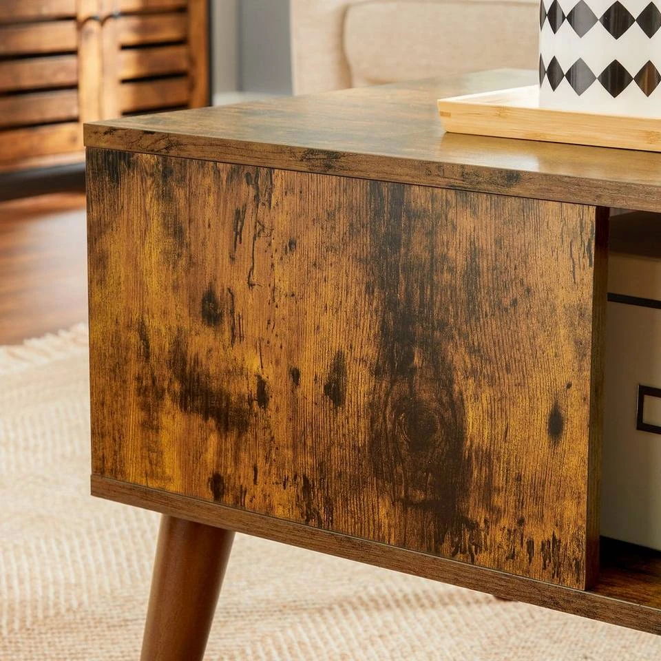 VASAGLE Couchtisch »LCT09BX«, Kaffeetisch im Retro-Stil Holzoptik, vintage 7 VASAGLE Couchtisch »LCT09BX«, Kaffeetisch im Retro-Stil Holzoptik, vintage – Bild 5