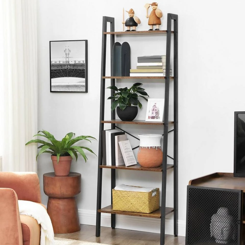 VASAGLE Standregal »LLS44MG LLS44X LLS45X«, Bücherregal, Leiterregal mit 4 Ebenen, vintage Grau 18 VASAGLE Standregal »LLS44MG LLS44X LLS45X«, Bücherregal, Leiterregal mit 4 Ebenen, vintage Grau – Bild 17