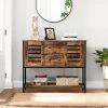 VASAGLE Sideboard »LSC082B01«, Kommode mit 2 Schubladen und Ablage, aus Metallrahmen, Holzoptik, stabil, vintage -Vasagle Auslauf Geschäft 4d14a599 c8ef 441c a513 c8db58a9ff02