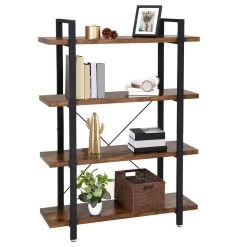 VASAGLE Bücherregal »LLS55BX LLS54BX LLS055B02«, stabiles Standregal, Wohnzimmerregal, vintage Greige-Schwarz -Vasagle Auslauf Geschäft 4f86d064 44c7 483b 8ced 94db1324e5f5