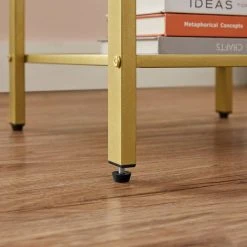 VASAGLE Nachttisch »LET512A10«, Beistelltisch, mit Schublade und Gitterablage, modern, weiß-goldfarben -Vasagle Auslauf Geschäft 51f9bd10 474e 4945 8019 f2f5b26a9df4