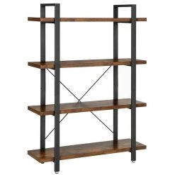 VASAGLE Bücherregal »LLS55BX LLS54BX LLS055B02«, stabiles Standregal, Wohnzimmerregal, vintage Greige-Schwarz -Vasagle Auslauf Geschäft 54830a30 e097 4737 9658 88b8a9be99a3