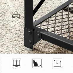 VASAGLE Couchtisch »LCT070B01«, Sofatisch mit Gitterablage, Stahlgestell mit seitlichen X-Streben, bis 50 kg belastbar, stabil, vintage -Vasagle Auslauf Geschäft 55bdf236 c697 4032 9cf8 e874f3204e0b