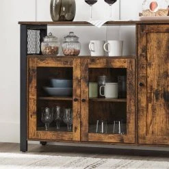 VASAGLE Sideboard »LSC096B01«, Küchenschrank, Aufbewahrungsschrank, mit 3 Türen, Breite 110 cm, für Wohnzimmer, Küche, Esszimmer, vintage -Vasagle Auslauf Geschäft 56af8002 a001 4522 b2d4 a5f0d56184fa
