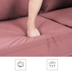 VASAGLE 3-Sitzer »LCS001«, Bezug aus Samt, Metallbeine, Klassisch bis modern, einfacher Aufbau, 183 x 78 x 88 cm Blau, Grau, Petrolfarben, Rosa -Vasagle Auslauf Geschäft 58ea9a5a efc0 4290 9c69 0a82e53ff065