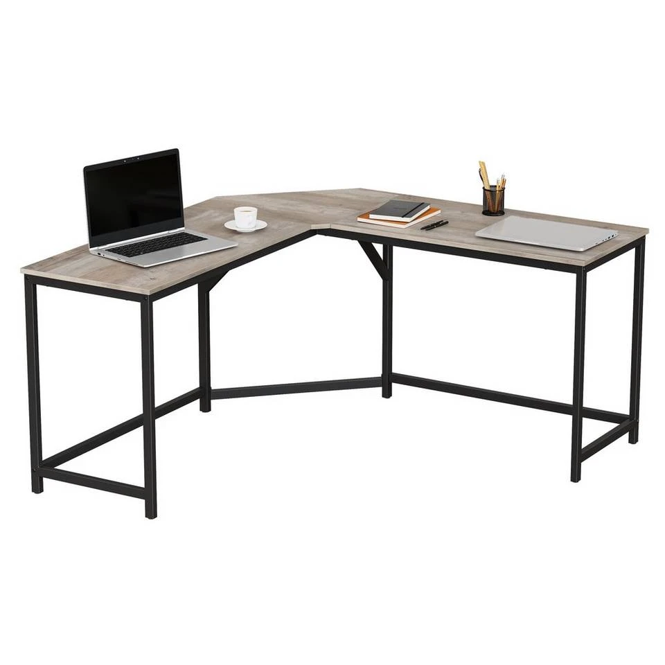 VASAGLE Eckschreibtisch »LWD73X LWD073B02«, Eckschreibtisch, L-förmiger Computertisch, Bürotisch, Arbeitszimmer, Gaming, Industrie-Design Greige, Vintage 13 VASAGLE Eckschreibtisch »LWD73X LWD073B02«, Eckschreibtisch, L-förmiger Computertisch, Bürotisch, Arbeitszimmer, Gaming, Industrie-Design Greige, Vintage – Bild 11