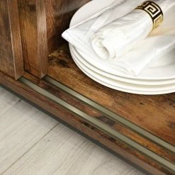 VASAGLE Kommode »LSC081B01«, Sideboard, Küchenschrank mit Schiebetüren, Wohnzimmer, Flur, Homeoffice, Stahlgestell, Breite 100 cm, vintage -Vasagle Auslauf Geschäft 5a34af5b e1f0 4fe3 8eaa 2ee5f146c511