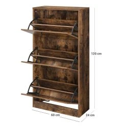 VASAGLE Schuhschrank »LBC03« Schuhregal mit 3 Klappen und Ebenen, perfekt für schmale Flure, 60 x 24 x 120 cm (L x B x H) Eichenfarben, Vintage, Weiß 52 VASAGLE Schuhschrank »LBC03« Schuhregal mit 3 Klappen und Ebenen, perfekt für schmale Flure, 60 x 24 x 120 cm (L x B x H) Eichenfarben, Vintage, Weiß -Vasagle Auslauf Geschäft 5a4dd1ee 5e08 4be7 9eca 0d1bac85b9a8