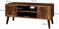 VASAGLE Lowboard »LTV08BX«, TV-Schrank, Fernsehtisch, Fernsehschrank, vintage -Vasagle Auslauf Geschäft 5e874991 d4a5 43a2 81a6 2c2b9755de9f
