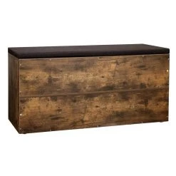 VASAGLE Schuhbank »LHS10«, Schuhregal, Sitzbank, 10 Fächer, mit Polsterung, multifunktional, 104 x 30 x 48 cm Natur, Vintage, Wei&szlig; -Vasagle Auslauf Geschäft 5e96655b addc 458b 89c3 af3632159b0b