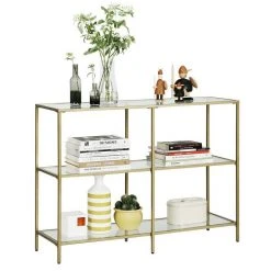 VASAGLE Konsolentisch »LGT27G LGT024A01«, Beistelltisch Sofatisch, 3 Ebenen, Ablagen aus Hartglas, goldfarben 27 VASAGLE Konsolentisch »LGT27G LGT024A01«, Beistelltisch Sofatisch, 3 Ebenen, Ablagen aus Hartglas, goldfarben -Vasagle Auslauf Geschäft 5edc59f8 b816 4183 ad1f 9dd4db33a679
