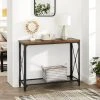 VASAGLE Konsolentisch »LNT088B01 LNT100B01«, Beistelltisch, Flurtisch, Sofatisch, 100 x 35 x 80 cm, für Wohnzimmer, Flur, vintagebraun-schwarz -Vasagle Auslauf Geschäft 5fa863df 3951 44b1 96c0 3a04e097b84e