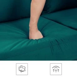 VASAGLE 3-Sitzer »LCS001«, Bezug aus Samt, Metallbeine, Klassisch bis modern, einfacher Aufbau, 183 x 78 x 88 cm Blau, Grau, Petrolfarben, Rosa -Vasagle Auslauf Geschäft 602b6c6d 167f 4f76 a3ed 1744884e9b94