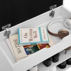 VASAGLE Schuhbank »LHS20WT«, Schuhregal mit Klappdeckel und gepolstertem Sitzbank, mit 2 Fächern, 60 x 30 x 44 cm 12 VASAGLE Schuhbank »LHS20WT«, Schuhregal mit Klappdeckel und gepolstertem Sitzbank, mit 2 Fächern, 60 x 30 x 44 cm -Vasagle Auslauf Geschäft 61a8fda6 f8a0 49e0 b34a afca588d35b6