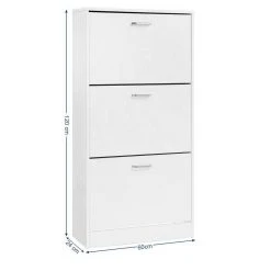 VASAGLE Schuhschrank »LBC03« Schuhregal mit 3 Klappen und Ebenen, perfekt für schmale Flure, 60 x 24 x 120 cm (L x B x H) Eichenfarben, Vintage, Weiß 40 VASAGLE Schuhschrank »LBC03« Schuhregal mit 3 Klappen und Ebenen, perfekt für schmale Flure, 60 x 24 x 120 cm (L x B x H) Eichenfarben, Vintage, Weiß -Vasagle Auslauf Geschäft 620ec5a0 a087 474e bd25 a63d1c5256c7