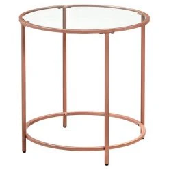 VASAGLE Beistelltisch »LGT20G/020B01«, Beistelltisch rund, kleiner Couchtisch, Glastisch mit Metallgestell, Nachttisch, Sofatisch Gold, Roségold, Schwarz 51 VASAGLE Beistelltisch »LGT20G/020B01«, Beistelltisch rund, kleiner Couchtisch, Glastisch mit Metallgestell, Nachttisch, Sofatisch Gold, Roségold, Schwarz -Vasagle Auslauf Geschäft 621f589d 9528 4abf 9042 c1771c33c782