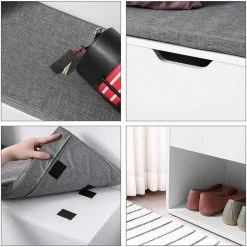 VASAGLE Schuhbank »LHS21WT«, Sitzbank, 2 offene Fächer, weiß -Vasagle Auslauf Geschäft 62931475 1294 4506 b2ba 81b648eb5348