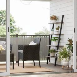 VASAGLE Standregal »LLS43BX LLS043B02«, Leiterregal, Wandregal mit 4 Ebenen, Bücherregal, Wohnzimmer, Küche, vintage Grau -Vasagle Auslauf Geschäft 62a6bcd9 3e48 45c3 bfeb f0461e73ec20