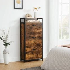 VASAGLE Schuhschrank »LBS101B01« Schuhregal, mit 3 Klappen, Schuhablage, für 15-18 Paar Schuhe, vintage -Vasagle Auslauf Geschäft 64932c96 73a9 45c7 b22c 540e37a08761