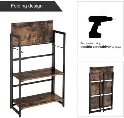 VASAGLE Standregal »LLS66X LLS88X«, Standregal, Bücherregal, Klappregal, vintage -Vasagle Auslauf Geschäft 64f66d72 39e1 4827 9f3f 20f6e1778460