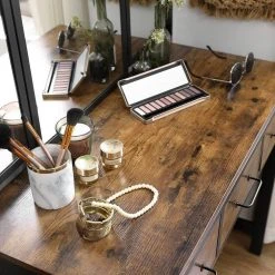 VASAGLE Schminktisch »RVT02BX«, Frisiertisch, Kosmetiktisch mit 3-teiligem Klappspiegel, mit Hocker und 3 Schubladen -Vasagle Auslauf Geschäft 65c867b0 6c45 444b b26b 873c548f4e6f