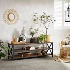 VASAGLE Lowboard »LTV100B01«, TV-Regal, TV-Schrank für Fernseher bis zu 65 Zoll, X-förmige Streben, Schuhregalev 14 VASAGLE Lowboard »LTV100B01«, TV-Regal, TV-Schrank für Fernseher bis zu 65 Zoll, X-förmige Streben, Schuhregalev -Vasagle Auslauf Geschäft 665efadf 3575 41ef 913f d045b12f2d3d