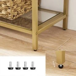 VASAGLE Standregal »LGT050A01«, Aufbewahrungsregal, Standregal aus Hartglas, golden 17 VASAGLE Standregal »LGT050A01«, Aufbewahrungsregal, Standregal aus Hartglas, golden -Vasagle Auslauf Geschäft 6800acf1 f249 4ed1 8517 b0ad9e64df63