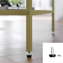 VASAGLE Couchtisch »LGT031A01«, Sofatisch, Beistelltisch, mit Hartglas und engmaschiger Gitterablage, aus Metallgestell, Gold-Transparent -Vasagle Auslauf Geschäft 6869e9d8 8fff 40e3 adbb 73875ffd3382