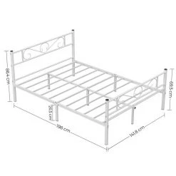 VASAGLE Metallbett »RMB061 RMB063«, Einzelbett, Doppelbett, mit Lattenrost und Bettgestell, für kleine Räume, Gästebett Schwarz, Weiß 64 VASAGLE Metallbett »RMB061 RMB063«, Einzelbett, Doppelbett, mit Lattenrost und Bettgestell, für kleine Räume, Gästebett Schwarz, Weiß -Vasagle Auslauf Geschäft 6c083c2a 674e 447a 9c98 15dc379e0e0e