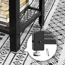 VASAGLE Konsolentisch »LNT81BX LNT081B02«, Flurtisch mit 2 Gitterablagen, Beistelltisch, Sideboard, Wohnzimmer, Flur, schmal, vintage Greige-schwarz -Vasagle Auslauf Geschäft 6d0dc07a c7ce 4702 967a 59827d2b598a