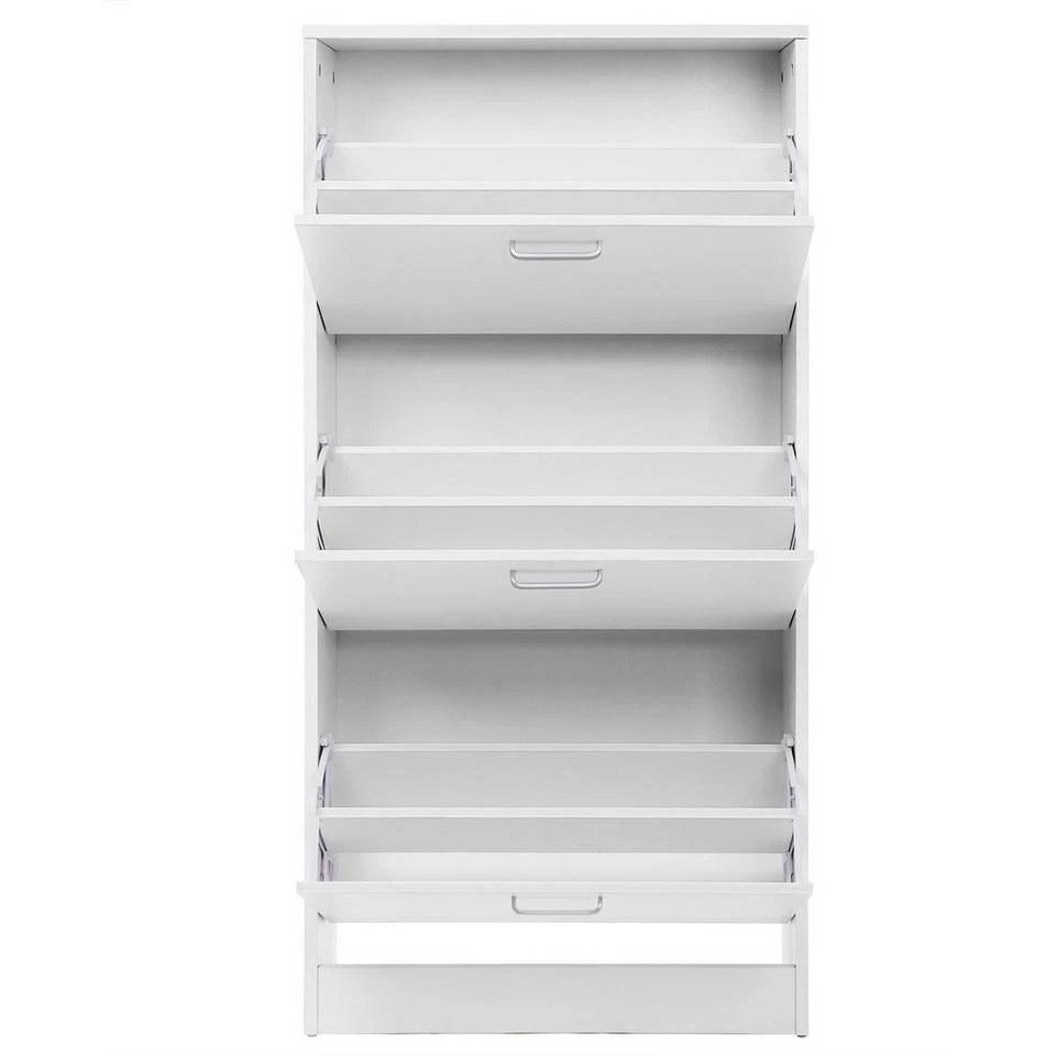 VASAGLE Schuhschrank »LBC03« Schuhregal mit 3 Klappen und Ebenen, perfekt für schmale Flure, 60 x 24 x 120 cm (L x B x H) Eichenfarben, Vintage, Weiß 17 VASAGLE Schuhschrank »LBC03« Schuhregal mit 3 Klappen und Ebenen, perfekt für schmale Flure, 60 x 24 x 120 cm (L x B x H) Eichenfarben, Vintage, Weiß – Bild 15