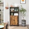 VASAGLE Highboard »LSC66«, Kommode, mit 2 offenen Regalfächern, Holzoptik, Hohe 125 cm, Wohnzimmer, Flur, Büro, vintage -Vasagle Auslauf Geschäft 6e9a92c7 17d1 4899 b53c beac1cb2439a