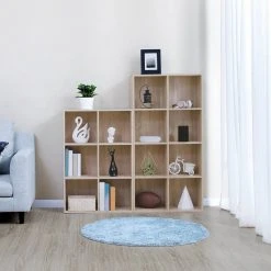 VASAGLE Raumteiler »LBC203 LBC24«, Würfelregal, Bücherschrank, freistehend, als Dekoration, Wohnzimmer, Schlafzimmer, Kinderzimmer Eiche Hell, Wei&szlig;, Vintage -Vasagle Auslauf Geschäft 6ea18e05 a0ee 48b9 bd7e e910f72544a4