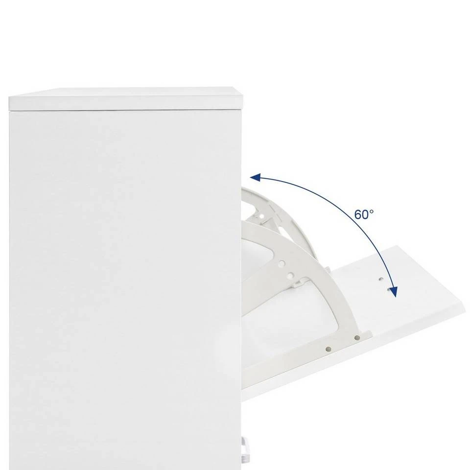 VASAGLE Schuhschrank »LBC03« Schuhregal mit 3 Klappen und Ebenen, perfekt für schmale Flure, 60 x 24 x 120 cm (L x B x H) Eichenfarben, Vintage, Weiß 21 VASAGLE Schuhschrank »LBC03« Schuhregal mit 3 Klappen und Ebenen, perfekt für schmale Flure, 60 x 24 x 120 cm (L x B x H) Eichenfarben, Vintage, Weiß – Bild 19