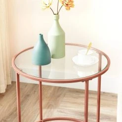 VASAGLE Beistelltisch »LGT20G/020B01«, Beistelltisch rund, kleiner Couchtisch, Glastisch mit Metallgestell, Nachttisch, Sofatisch Gold, Roségold, Schwarz 46 VASAGLE Beistelltisch »LGT20G/020B01«, Beistelltisch rund, kleiner Couchtisch, Glastisch mit Metallgestell, Nachttisch, Sofatisch Gold, Roségold, Schwarz -Vasagle Auslauf Geschäft 701446ef 1f42 4a3f a42c 13d412868bfd