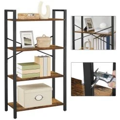 VASAGLE Bücherregal »LLS061B01 LLS60BX LLS060B02 LLS062B01«, Standregal, Stahlgestell, Büro und Flur, Industrie-Design Greige-schwarz, Vintage -Vasagle Auslauf Geschäft 70a0bc6e 9bd3 4541 be48 32512ea1200a