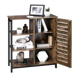 VASAGLE Sideboard »LSC74BX LSC74GD«, Küchenschrank mit 3 offenen Ablagen, Stahlgestell, vintage Braun -Vasagle Auslauf Geschäft 70ef90e1 0bf3 4cf8 8843 ceda22d8125a