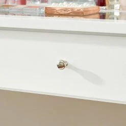 VASAGLE Schminktisch »RDT172W01«, Frisiertisch, mit Hocker und 10 Glühbirnen, transparente Tischplatte aus Hartglas 19 VASAGLE Schminktisch »RDT172W01«, Frisiertisch, mit Hocker und 10 Glühbirnen, transparente Tischplatte aus Hartglas -Vasagle Auslauf Geschäft 71442526 28b5 49c4 a6be 03a52926cd9f