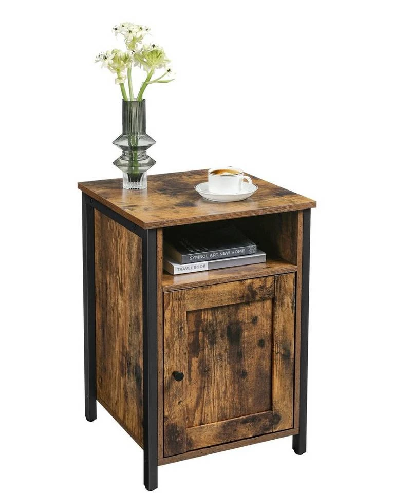 VASAGLE Nachtschrank »LET065B01« Beistelltisch mit Ablage, Metallgestell, Industrie-Design, vintage 8 VASAGLE Nachtschrank »LET065B01« Beistelltisch mit Ablage, Metallgestell, Industrie-Design, vintage – Bild 6